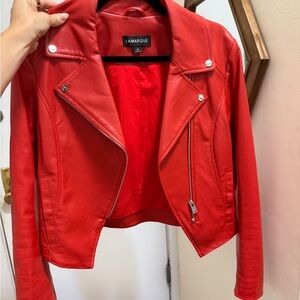 Lamarque Red Leather Jacket